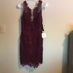 Burgundy Lulu’s cocktail dress